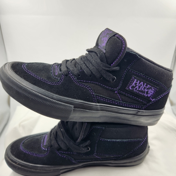Vans Half Cab Rare Black and Purple Half Cab Skateboard Shoes Men's Size 7 - Picture 5 of 13